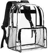 Vorspack Clear Backpack Heavy Duty - Large Clear Backpacks for School See Through Bookbag for Gir...