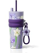 Sidagar 24 oz Stainless Steel Tumbler with Lid and Straw, Insulated Coffee Mug, Leak Proof, Porta...