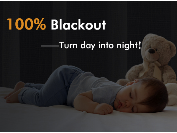 100% blackout curtains