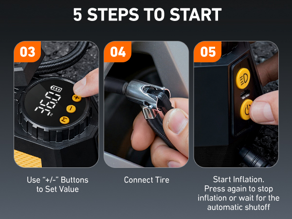 Tire Inflator Portable Air Compressor