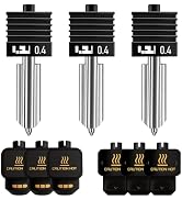 HIKUDIY 3PCS 0.4mm Hardened Steel Integrated Hotend Nozzle Compatible with Bambu Lab X2D P2S H2S ...