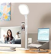 White 1Pack Video Conference Lighting for Zoom Meeting, Ring Light for Desk with Flexible Stand
