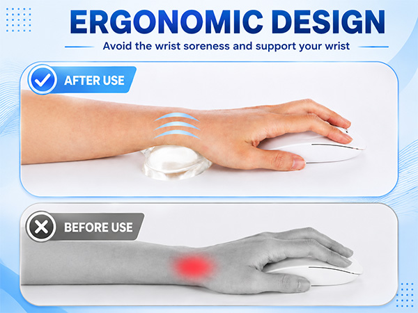 Our mouse wrist rest is made to fit your wrist and give you the most comfort and support.