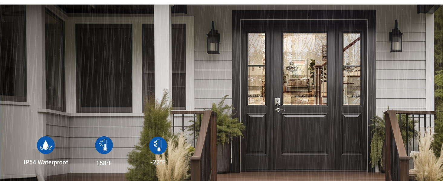 keyless entry door lock deadbolt with handle set