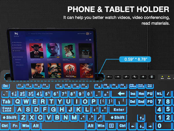 keyboard Ergonomic Wrist Rest Multimedia Shortcut Keys Design