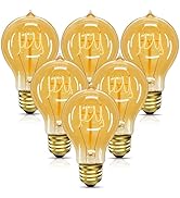 UNILAMP Edison Bulbs 40W, Vintage A19 Antique Incandescent Light, E26 Dimmable Decorative, Warm W...