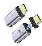 MoKo 140W USB C Magnetic Adapter 2 Pack, 24 Pins Straight Magnetic USB C Adapter with PD Fast Cha...