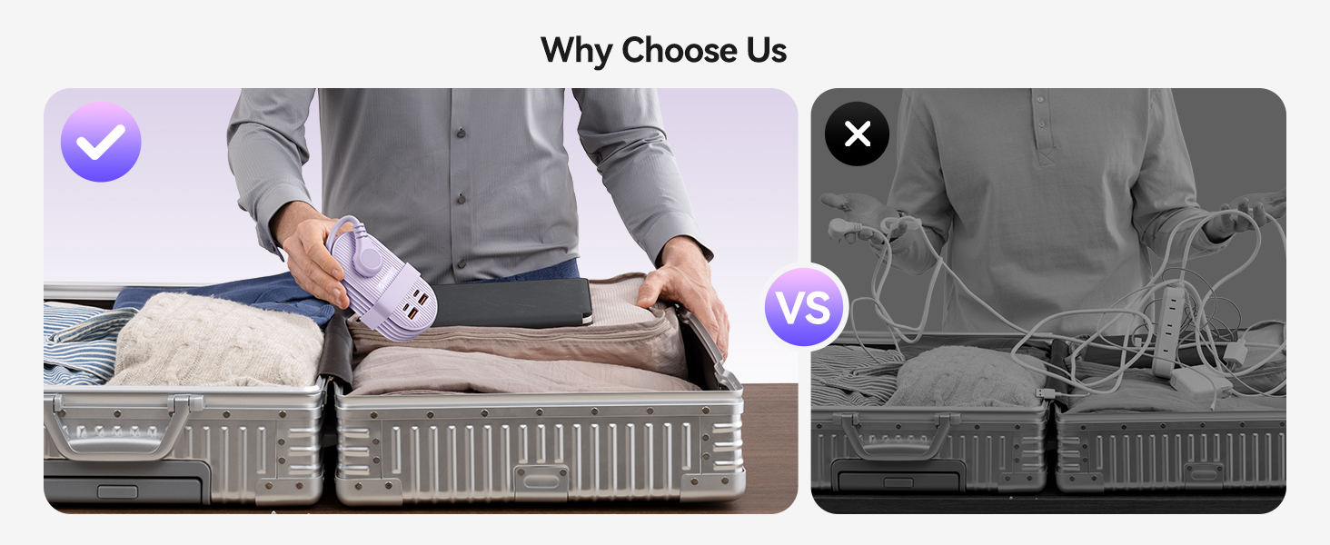 travel essentials travel extension cord 7 in 1 charging station portable power strip