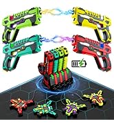 Rechargeable Laser Tag Guns Set - VATOS Laser Tag 4 Player Pack with Vests | Infrared Guns Set Ga...