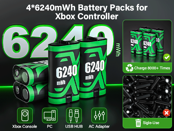 xbox battery pack rechargeable