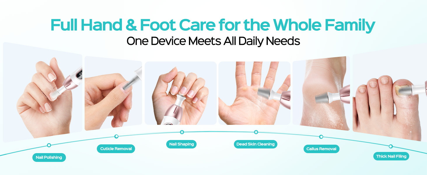 Full Hand &amp;amp; Foot Care for the Whole Family, One Device Meets All Daily Needs