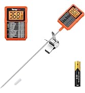 TempPro TempDip 1 Sec Digital Candy Thermometer with Pot Clip &amp; 10" Probe | Waterproof Instant Re...