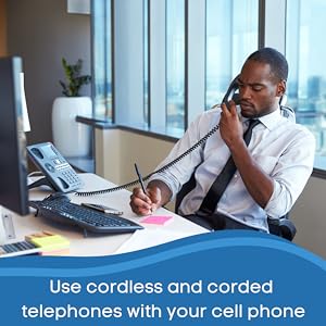 Use corded and cordless telephones with your cell phone