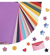 UCEC Shimmer Cardstock Paper 8.5 x 11, 60 Sheets 20 Assorted Colors Shiny Construction Paper, Dou...
