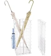 ZHMY Umbrella Stand, Umbrella Holder for Entryway, Large Metal Foldable Umbrella Rack Organizer F...
