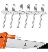 Sunxeke 100pcs Aluminum Large Flange Blind Rivets,3/16" x 1/2", Flange Diameter 5/8" (16 mm), Pop...