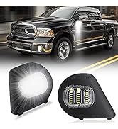 KanSmart For Ram Puddle Lights Compatible with 2010-2019 Dodge Ram 1500 2500 Accessories Mirror P...