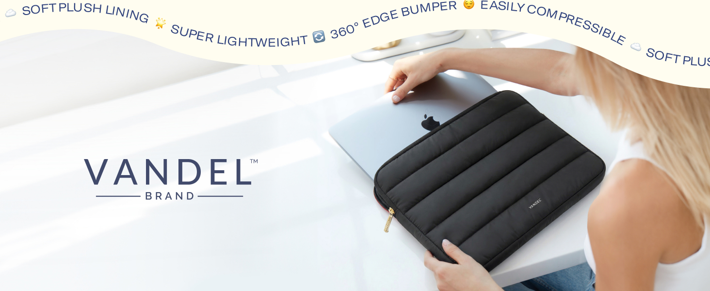 cute puffer sleeve aesthetic laptop cover zipper 14 inch case 15 inch 16 inches laptop case tablet