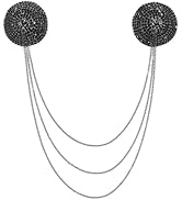 Amamcy Round Shaped Reusable Sexy Pasties Glitter Sequin Silicone Nipple Cover Breast Patches Sel...