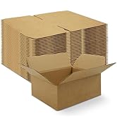 Jibrelxion 30 Pack 8 x 6 x 4 Inches Small Shipping Boxes, Sturdy Brown Cube Corrugated Cardboard ...