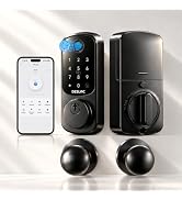 DESLOC B200 Fingerprint Smart Lock with 2 Knobs, Child Safe Design | Child &amp; Pet Safe Knob, 8-in-...