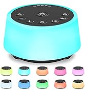 Color Noise Sound Machines with 10 Colors Night Light 25 Soothing Sounds and Sleep White Noise Ma...