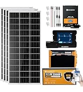 ECO-WORTHY 800W 12V 3.5KWH Off Grid Solar System with Power Monitoring Hub For Travel Trailer:4PC...