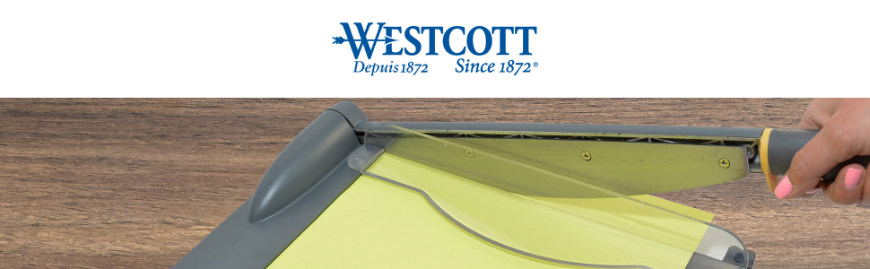 Westcott TrimAir Titanium Bonded Wood Guillotine Paper Trimmer, 12-Inch (15106)