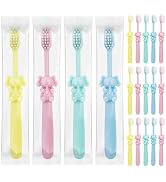 SLequipo 60 pcs Bulk Dispodable Kids Toothbrushes Bulk Individually Wrapped,Kids Toothbrush for A...