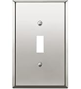 LIDER Toggle Light Switch Metal Wall Plate, Stainless Steel Switch Cover, Corrosion Resistant, Mi...