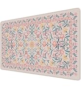 iCasso Pink Aesthetic Flower Mouse pad for Laptop, Desk Matt for Desktop 13.7"x23.6", Anti-Slip M...