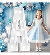 Ledido 4FT Marquee Light Up Letters A, Easy to Assemble Cool White Marquee Letters 4 Feet Tall fo...