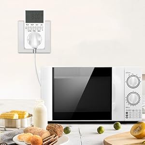 Outlet Timer, Digital Countdown Plug-in Timer Outlet, 7 Day Weekly Programmable