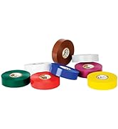3M Scotch Vinyl Color Coding Electrical Tape 35, 1/2" x 20', Multi-Color, 8 Pack
