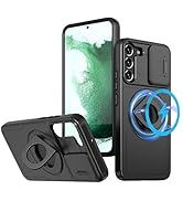 ANNGELAS for Samsung Galaxy S21 Mag-Safe Kickstand Case with Slide Camera Cover,Slim Shockproof M...
