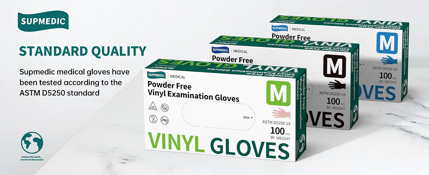 Supmedic Vinyl exam gloves