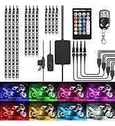 Nilight - TL-35 12PCS Motorcycle RGB Led Light Kit Waterproof Multi-Color Atmosphere Lights Lamp ...