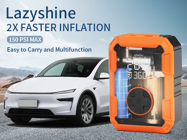 Image getire inflator portable air compressor pump for bike ball tire carnerated for ASIN B0D9NBMDTQ