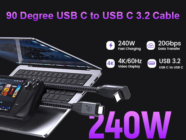 usb 3.2 data cable for steam deck