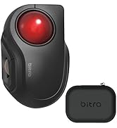 ELECOM bitra Trackball Mouse, Bluetooth, Finger Control, Smaii size, with Semi-Hard Case, Silent ...