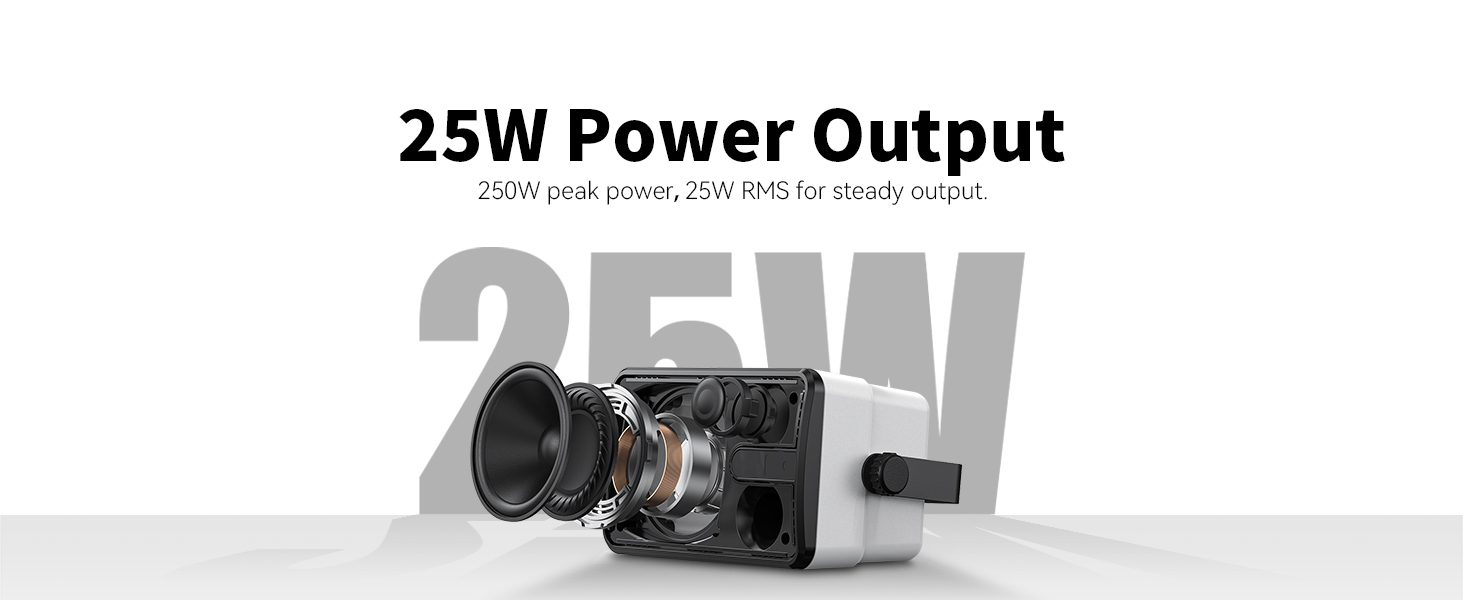Powerful 25W Output
