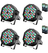 LUNSY Dj Lights, 36 LED Par Lights Stage Lights with Sound Activated Remote Control &amp; DMX Control...