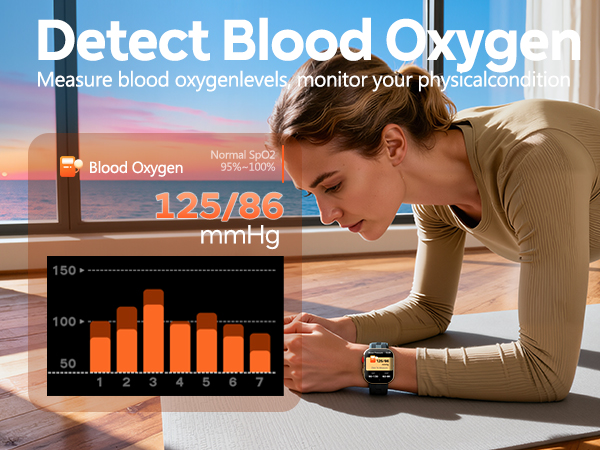 Detect Blood Oxygen Measure blood oxygenlevels, monitor your physicalcondition