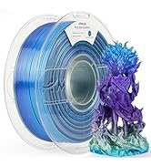 AMOLEN PLA 3D Printer Filament, Silk PLA 1.75mm Silk Shiny Gradient Filament Blue Green Purple, 3...