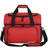 LARIPOP Bowling Ball Bag 2 Ball Bowling Bag with Double Ball Holder - Fits Bowling Shoes Up to Me...
