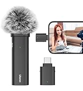 ULANZI Wireless Lavalier Microphone for Smartphones, Plug-Play Mic with Charging Cable(Type-C Por...