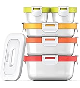 ZOKU - Nested Food Storage Containers with Freezer Pack, Leak Proof with Airtight Lids, for Sandw...