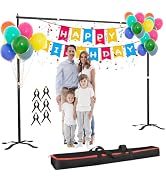 GLOSHOOTING 10x8.5ft(WxH) Upgraded Heavy Duty Backdrop Stand, Pipe and Drape Stand Kit with Cross...