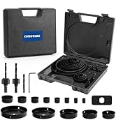 COMOWARE Hole Saw Set, 20PCS Hole Saw Kit with 13PCS General Purpose 3/4" to 6" (19mm-153mm) Hole...