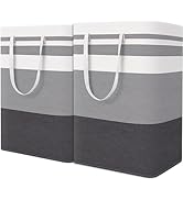 FOWSRHRG 2 Pack Large Laundry Hamper Organizer,Collapsible Laundry Baskets with Handles,Dirty Clo...